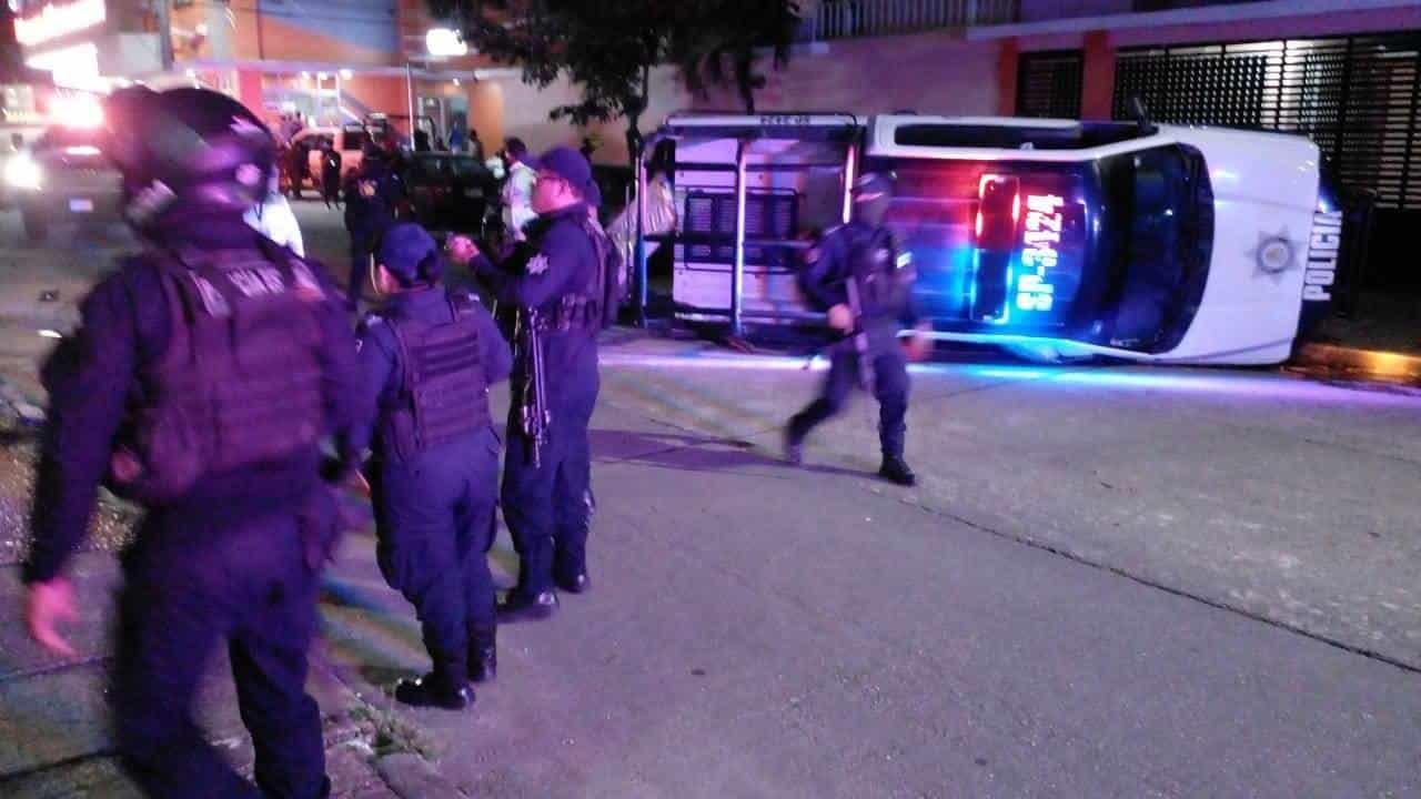 Activan Código Rojo, patrulla de SSP sufre volcadura al atender reporte de secuestro (+Video)