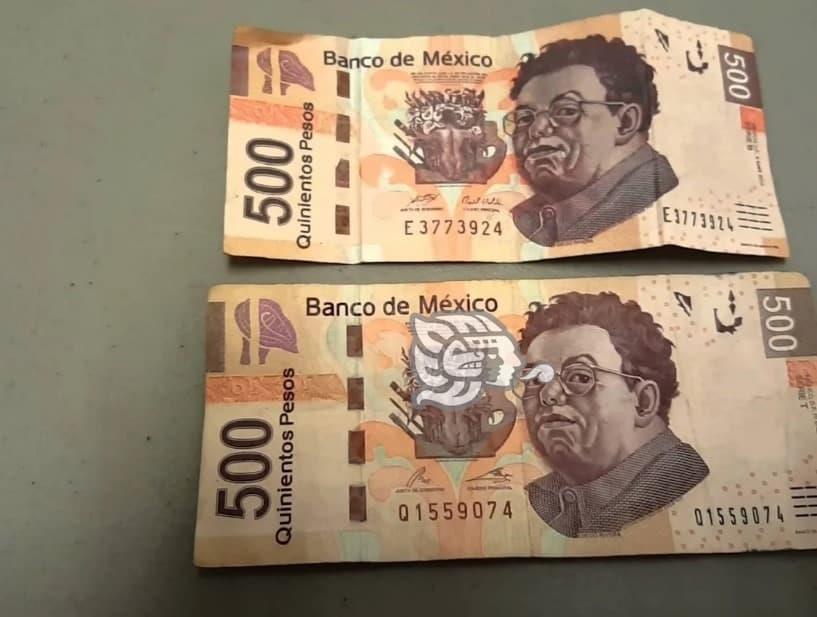 ¡Timan a verduleros!; banda distribuye billetes falsos en Agua Dulce