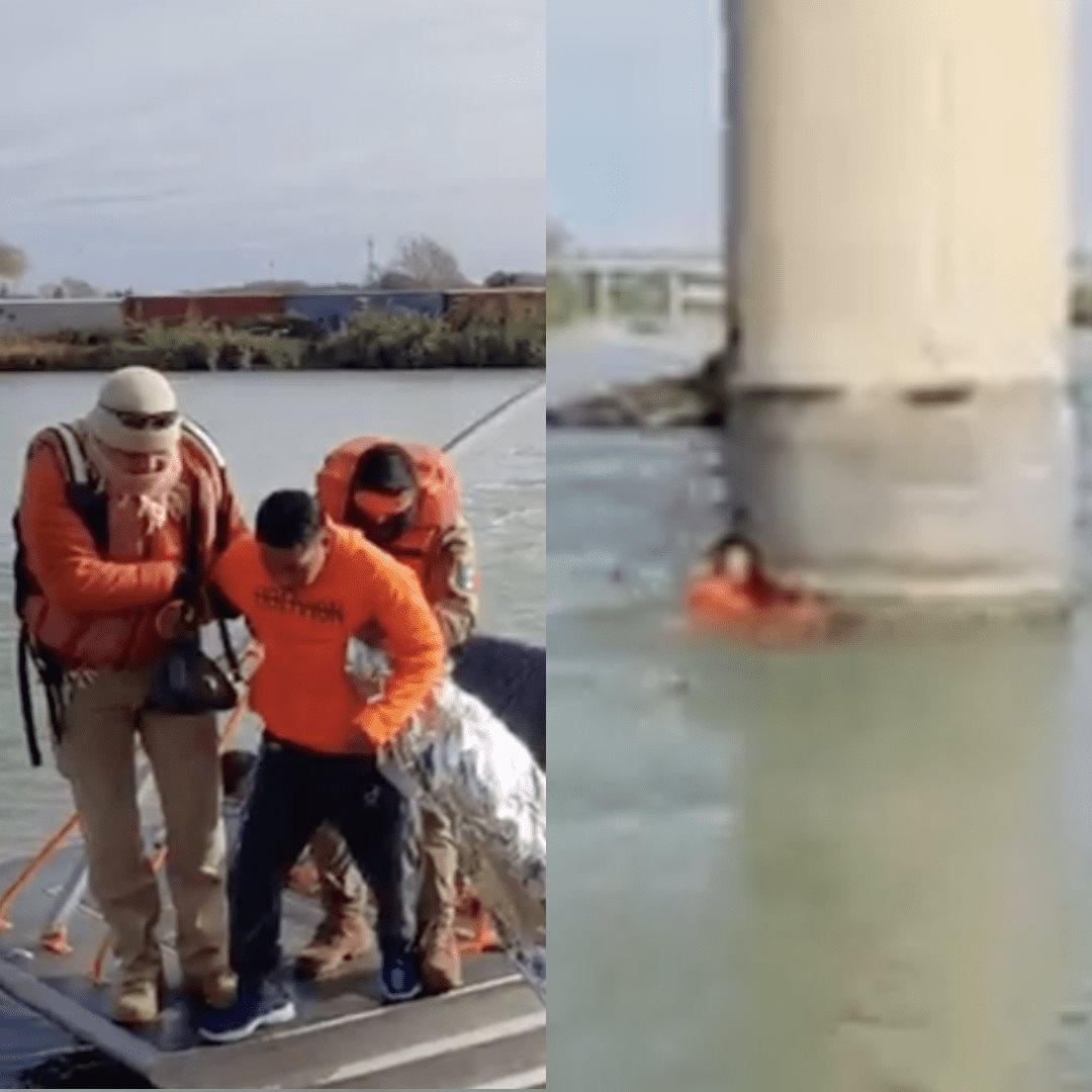 Rescatan a migrantes varados en aguas del Río Bravo (+Video)