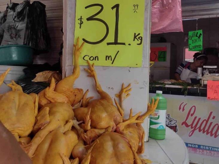 Cuánto cuesta el pollo en mercados de Veracruz?