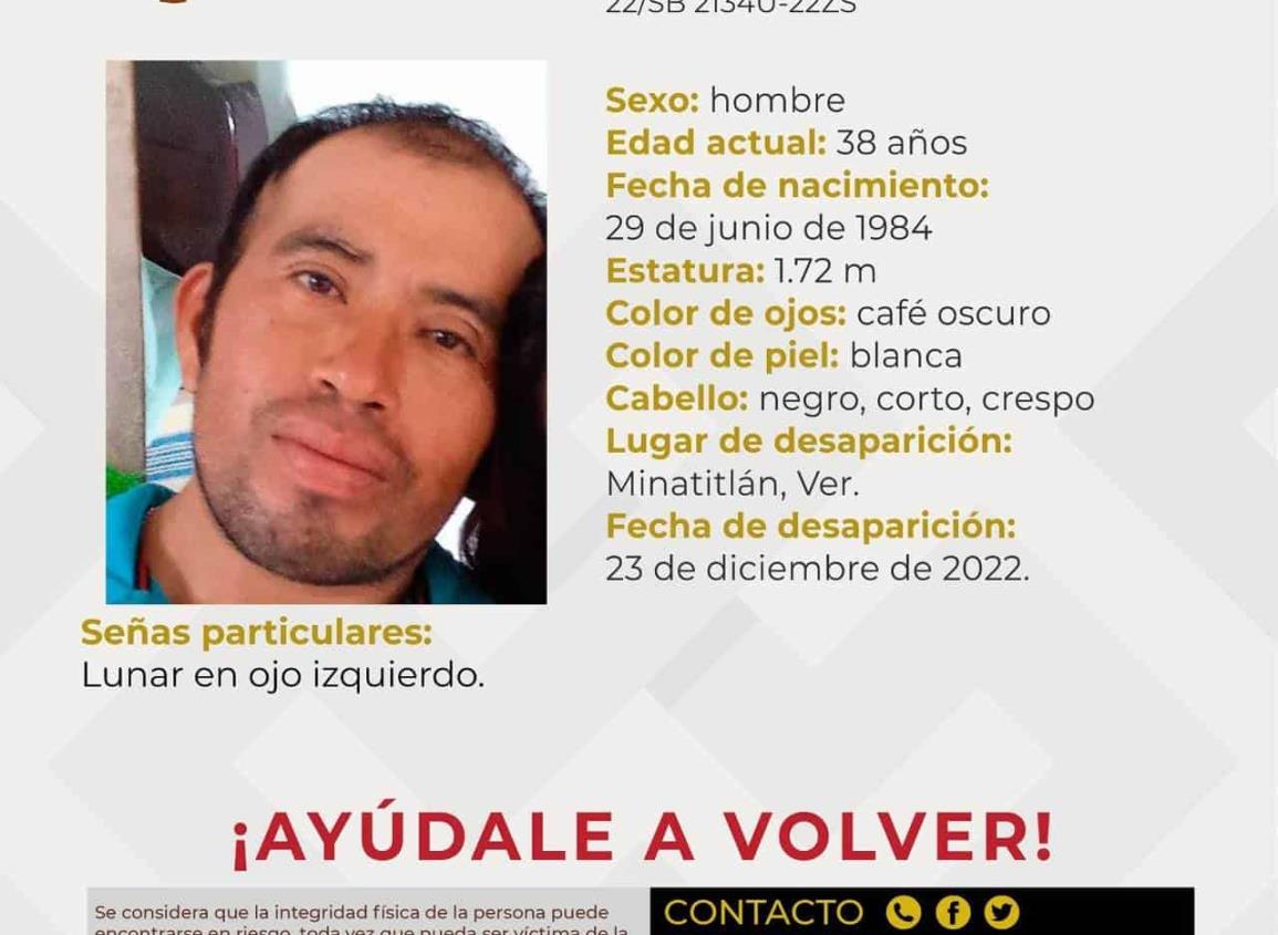 Buscan a Pablo Cruz, desapareció desde el 23 de diciembre en Minatitlán