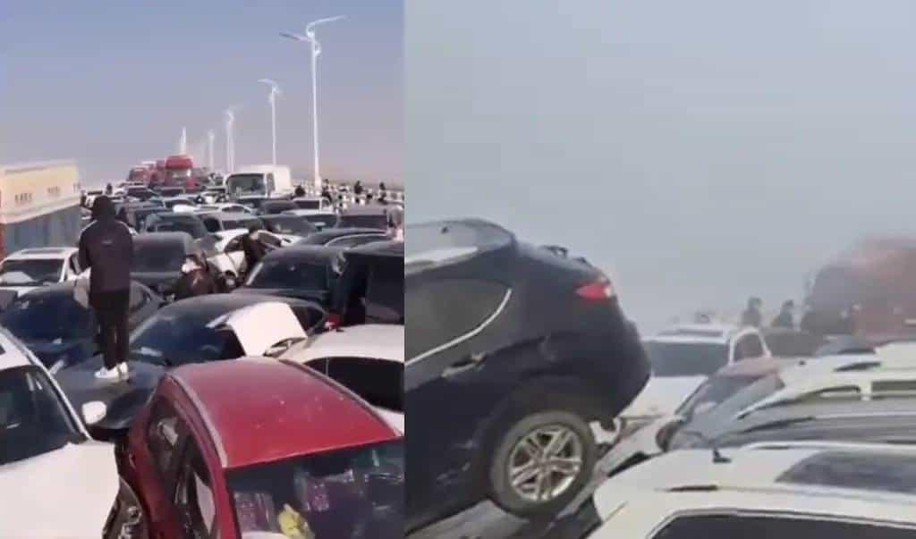 ¡Niebla provoca carambola de más de 200 coches en China! (+Video)
