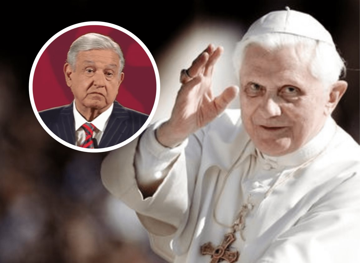 AMLO lamenta fallecimiento del papa en retiro, Benedicto XVI