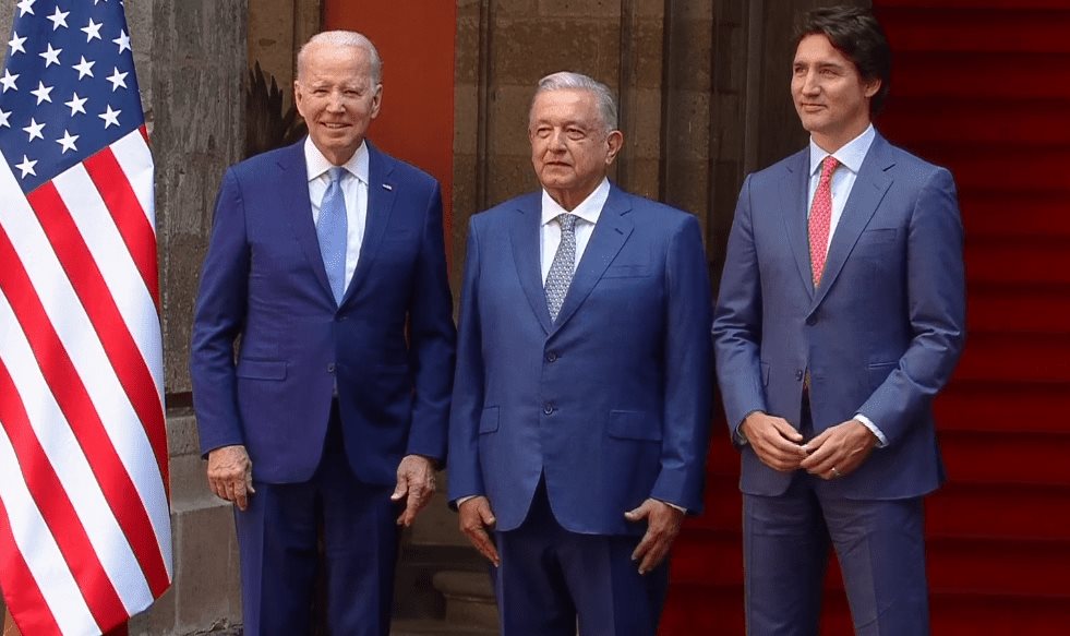 Justin Trudeau y  Joe Biden llegan al Palacio Nacional (+Video)