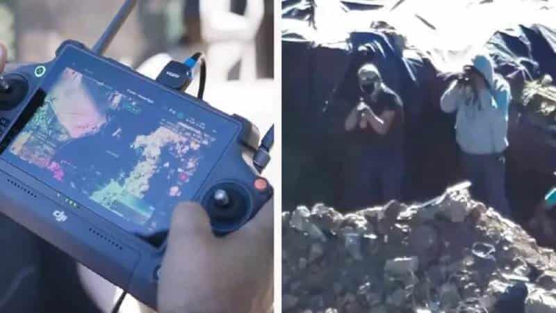 ¡Impactante! Dron capta narcocampamento en frontera con EU: Los Chapitos le disparan (+Vídeo)