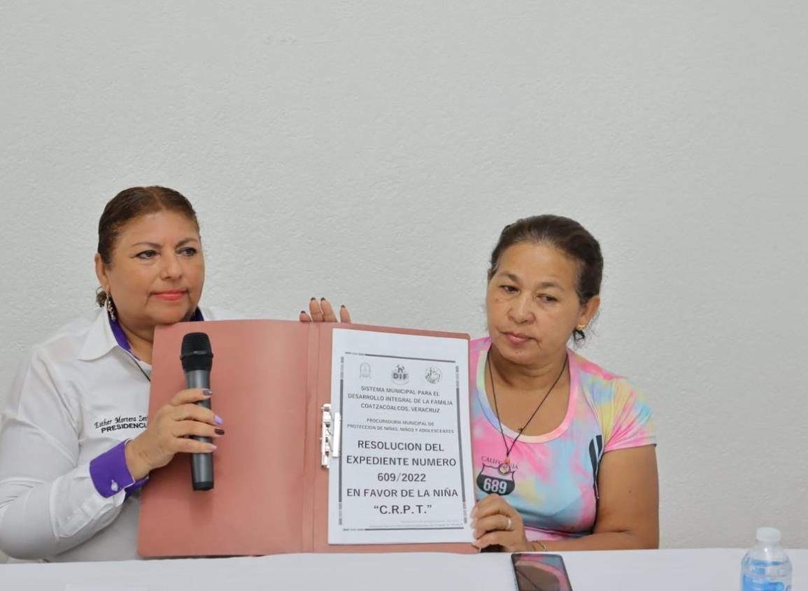 Logra DIF Coatzacoalcos patria potestad para abuela de menor cuya madre fue víctima de feminicidio
