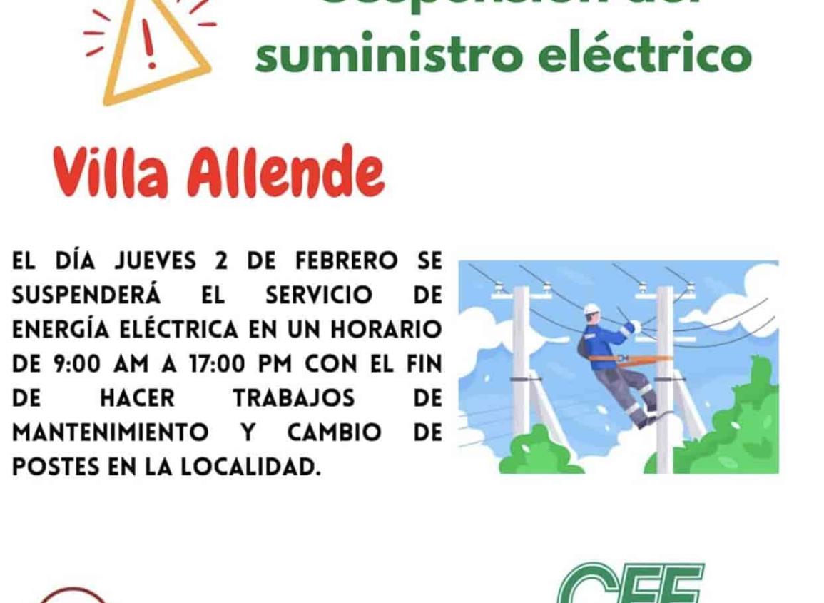 Villa Allende se quedará sin luz durante ocho horas