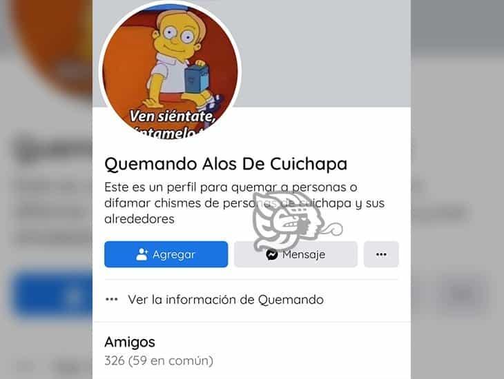 Persiste creación de páginas para denigrar imagen de personas en Villa Cuichapa