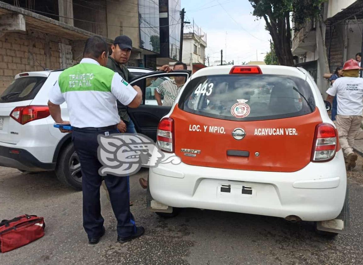 Tres heridos saldo de dos choques ocurridos en calles de Acayucan