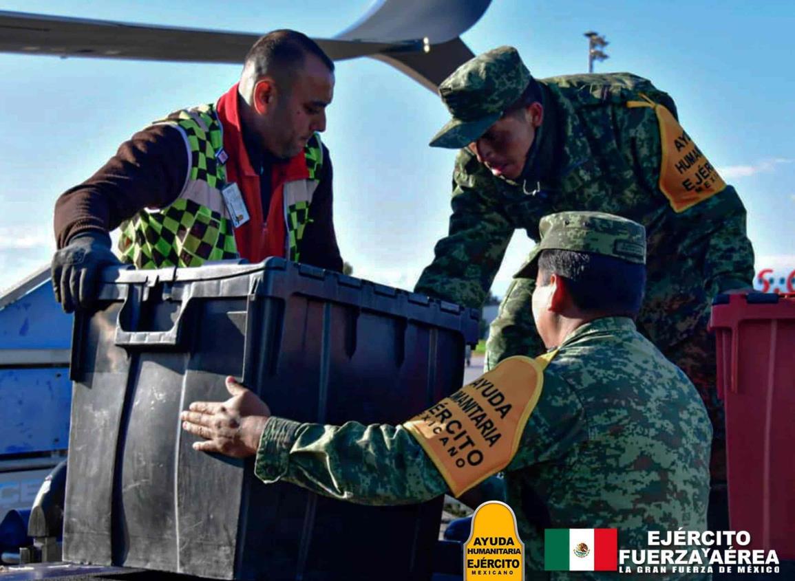 Destacan labor de Fuerza Aérea Mexicana en ayuda humanitaria en Chile, Turquía y Siria