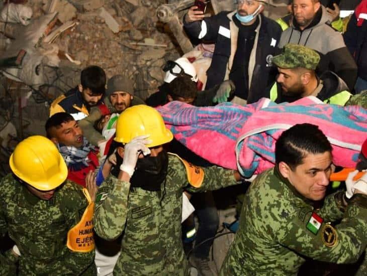 Sedena ha rescatado a 4 personas con vida tras terremoto en Turquía
