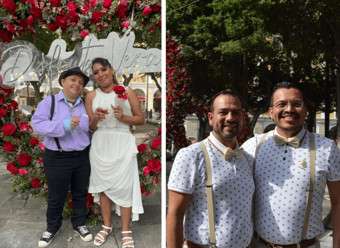 Por primera vez se casan parejas del mismo sexo en bodas colectivas de Veracruz