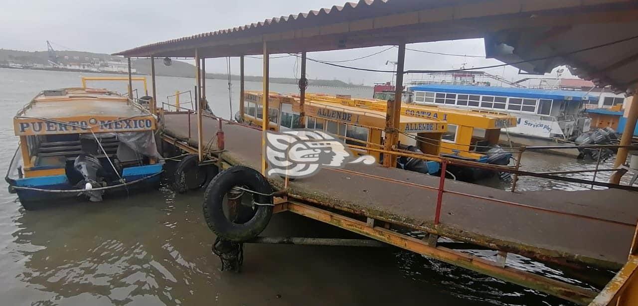 Suspendido en Coatzacoalcos servicios de transporte fluvial por el frente frío 33 (+Video)