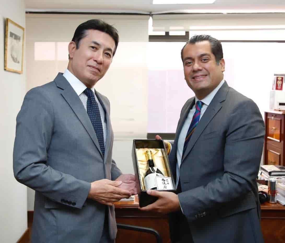 Recibe diputado federal Sergio Gutiérrez al embajador de Japón en México