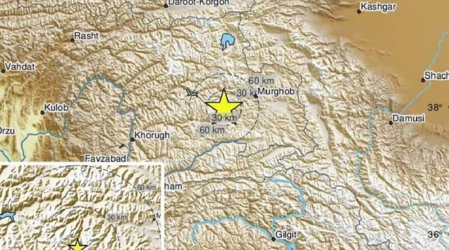 Terremoto de magnitud 6,8 sacude frontera de China con Tayikistán