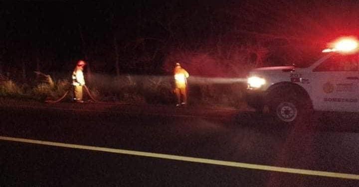 Movilización en Alvarado por incendio cerca de gasolinera