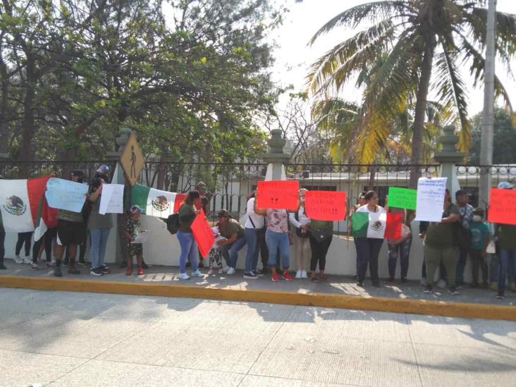 Se manifiestan en defensa de soldados encarcelados en Boca del Río y Veracruz