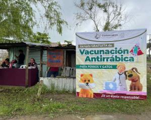 Realizan “Brigada de Vacunación Antirrábica” en Coatzacoalcos