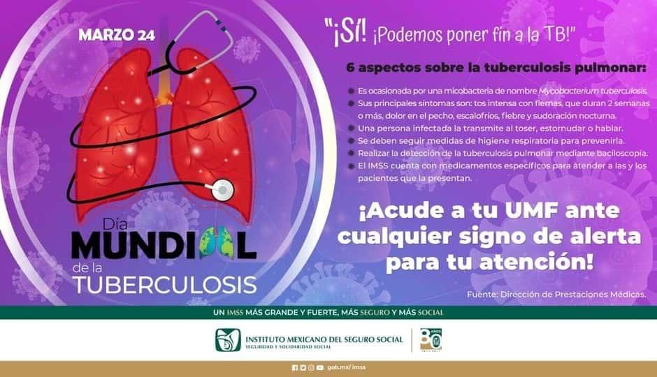 Advierte IMSS Veracruz Sur sobre síntomas de tuberculosis