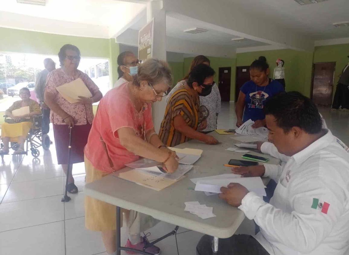 125 adultos mayores pensionados emigraron al Banco Bienestar en Nanchital