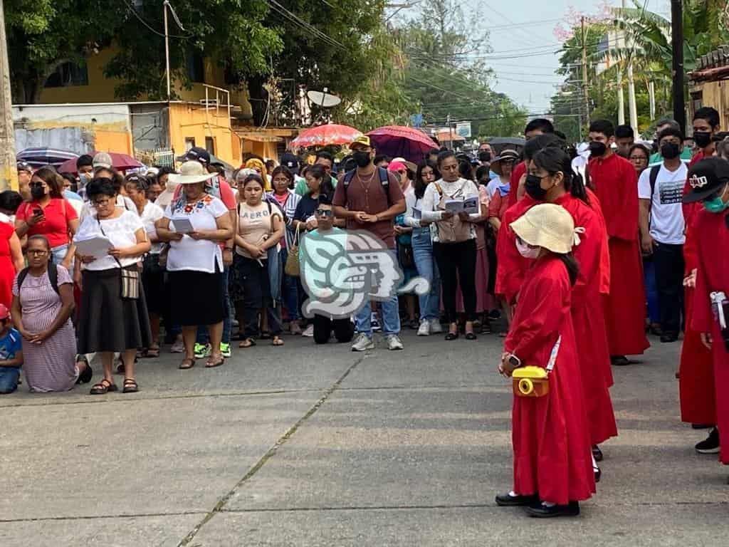 Baja afluencia en Viacrucis de Minatitlán