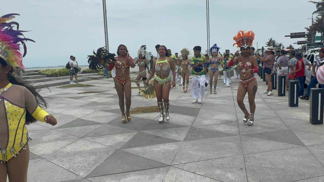 Realizan rumbata de Semana Santa del Carnaval de Veracruz 2023 (+Video)