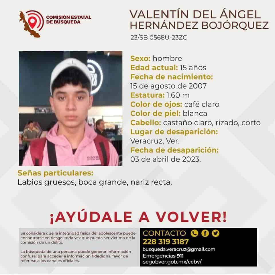 Valentín del Ángel cumple una semana perdido; lo buscan en Veracruz