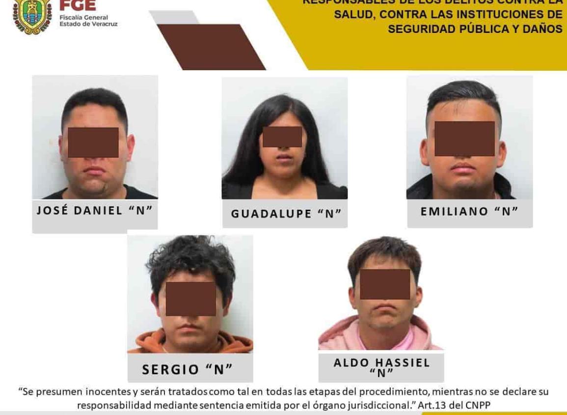 A proceso, 5 presuntos narcomenudistas en Ixtaczoquitlán