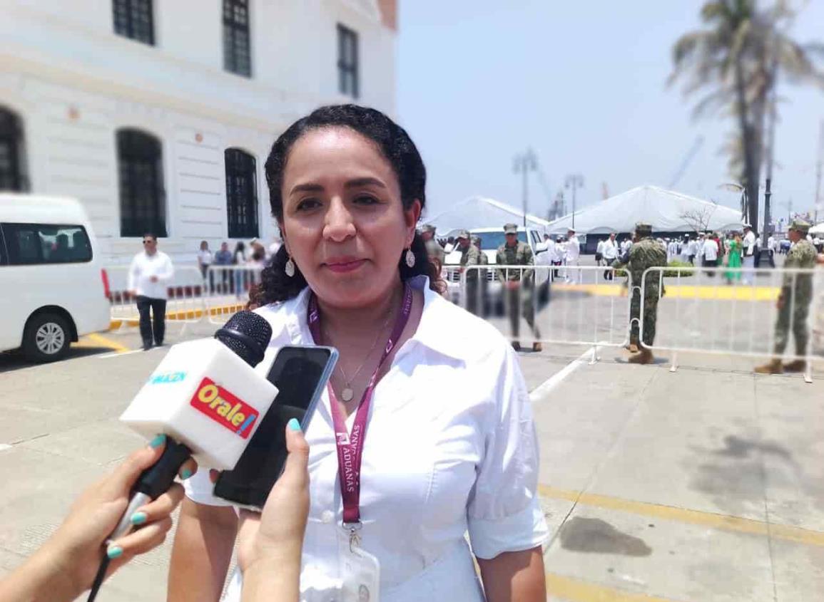 Modernización de la aduana de Veracruz lleva un avance del 48%: Citlalli Navarro