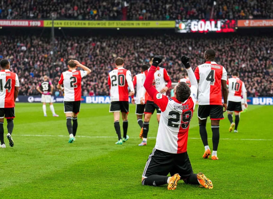 Santiago Giménez consigue su vigésimo tanto con el Feyenoord