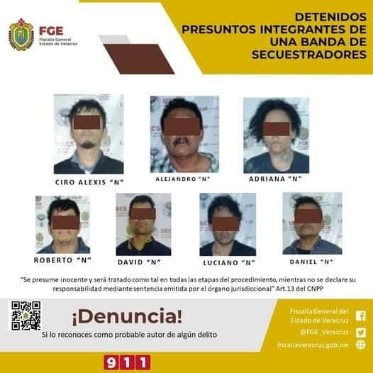 Detienen a 7 presuntos secuestradores en Fortín