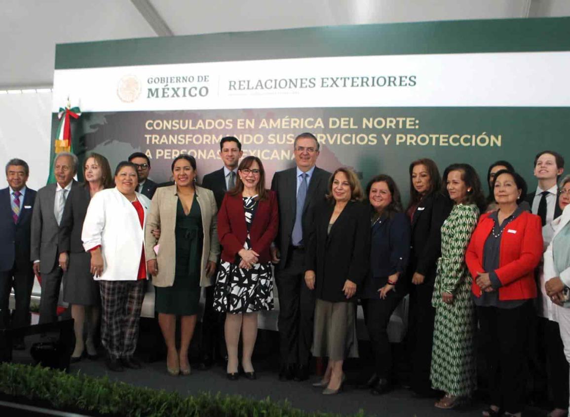 El canciller Marcelo Ebrard anunció cambios en los servicios consulares para expandir la protección de mexicanos en el exterior