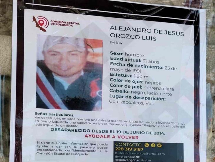 Sigue la búsqueda de Alejandro de Jesús Orozco, desaparecido hace casi 9 años