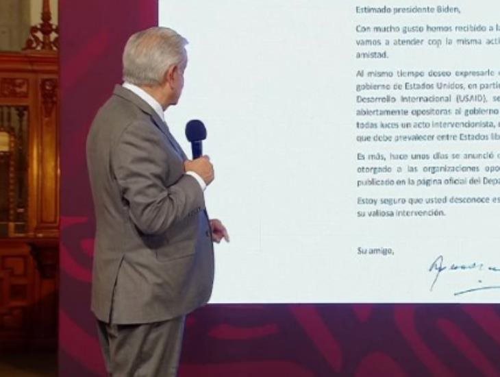 Envía AMLO carta a Joe Biden; acusa intervención de la USAID en México