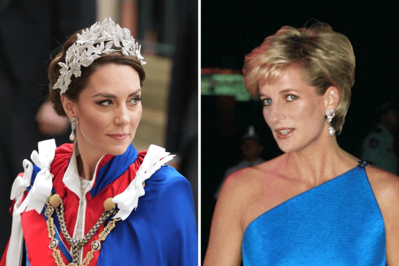 Kate usó pendientes de Lady Di en coronación de Carlos III