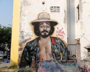 ¡Le encantó!, Willie Colón reacciona en redes al mural que le hicieron en Veracruz