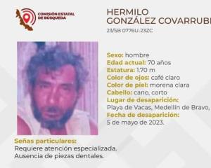 Hermilio González de70 años  desapareció en Medellín de Bravo