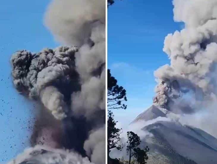 Explosiones y exhalaciones continúan en el volcán Popocatépetl