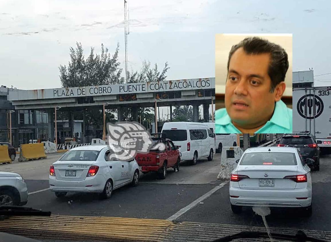 Sergio Gutiérrez, a favor de eliminar caseta del puente Coatzacoalcos I 