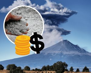 ¡Hasta en 11 mil pesos! Venden ceniza del volcán Popocatépetl en redes sociales