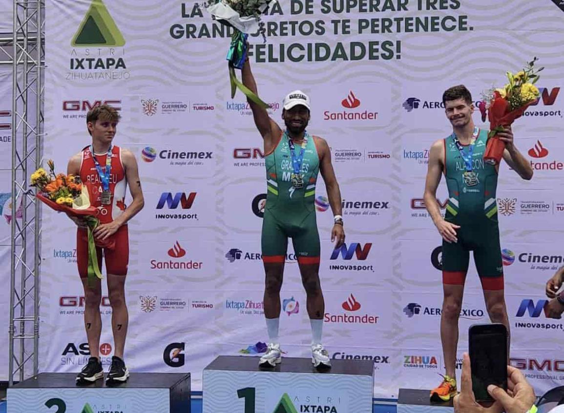 ¡Poniendo a México en alto! Crisanto Grajales gana oro en Copa Continental de triatlón