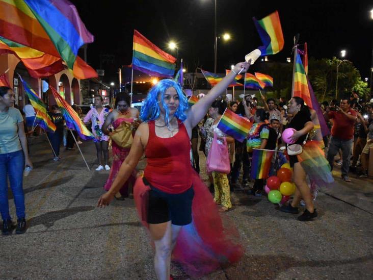 Así fue la marcha de la comunidad LGBT de Acayucan