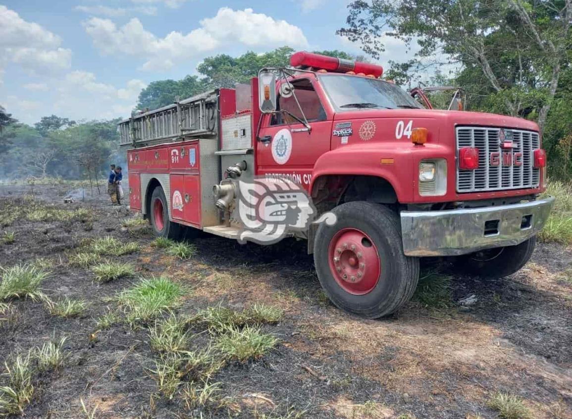 Incendio de pastizal provocado consume 30 hectáreas en Acayucan