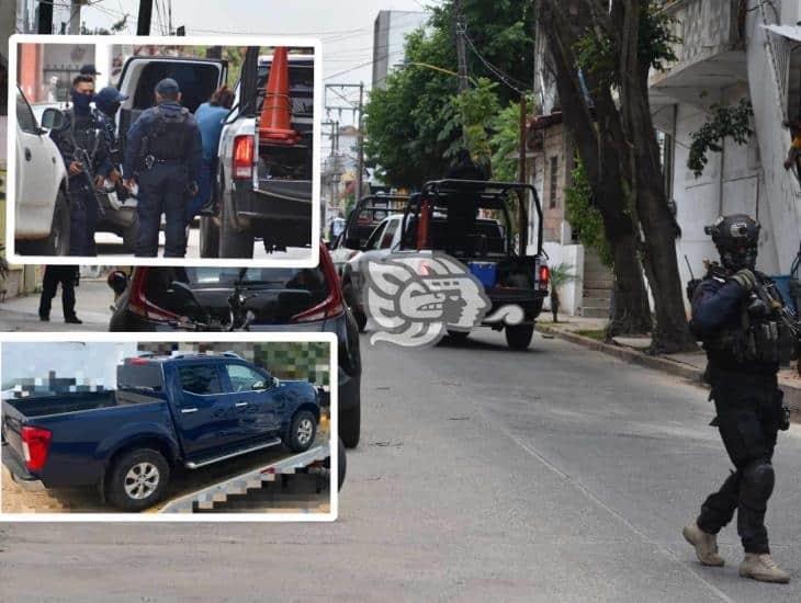 ¡Venían belicones! Captura SSP a grupo delictivo con armas y chalecos tácticos en Acayucan