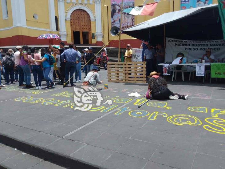Protestan en Xalapa para que liberen a cafetaleros y alcaldesa detenidos en Ixhuatlán del Café