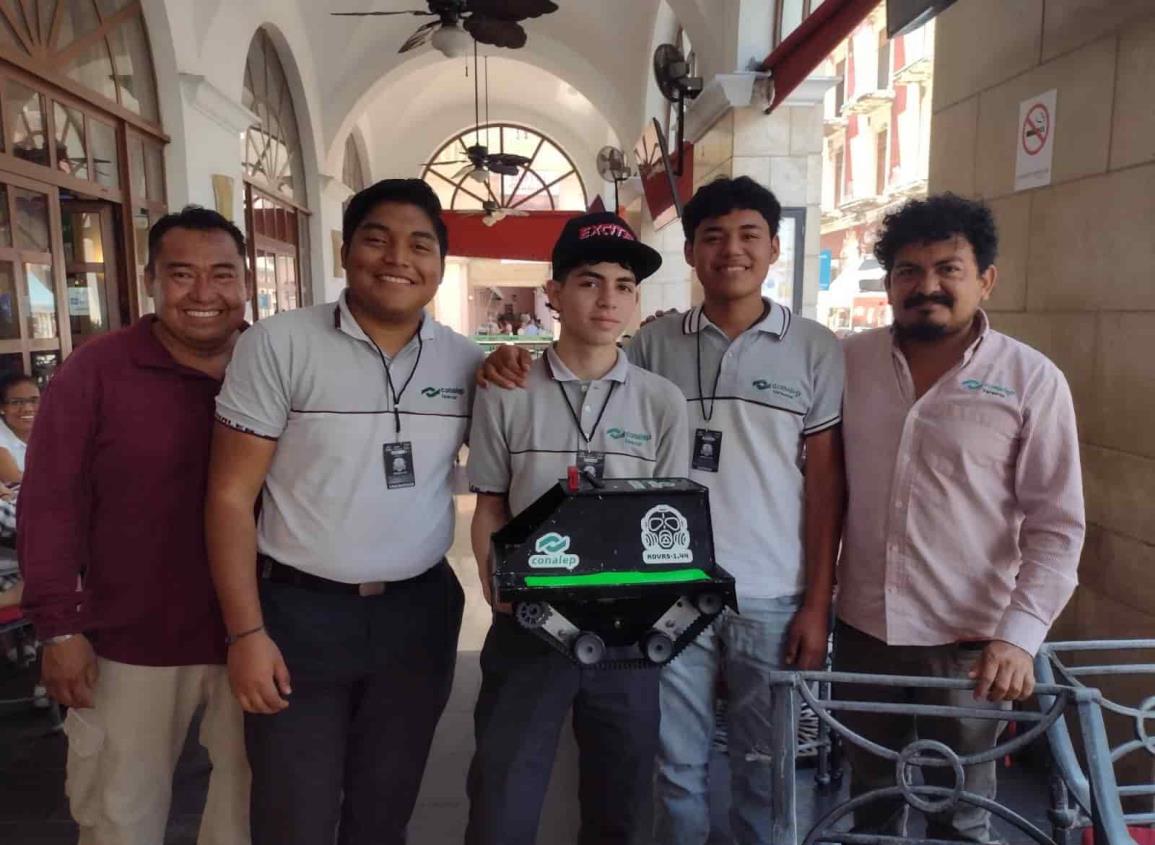 ¡Jóvenes inventores! Alumnos del Conalep de Veracruz crean robot detector de gas
