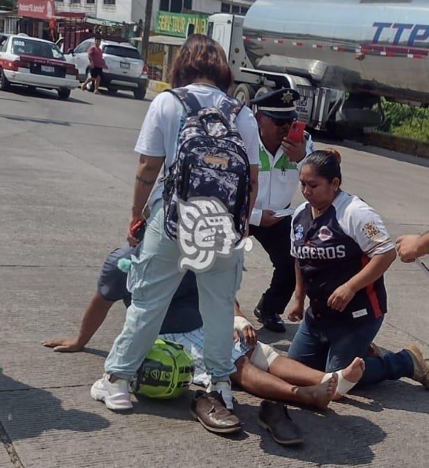 Motociclista herido en choque ocurrido en Minatitlán