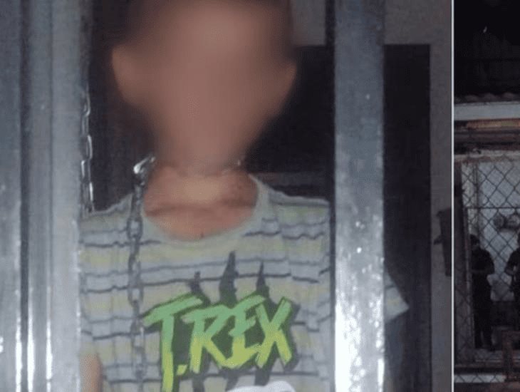 Niño es rescatado en Tabasco; estaba encadenado dentro de una casa