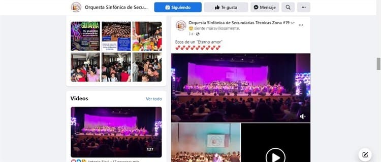 Ovacionan en Facebook al concierto Eterno Amor