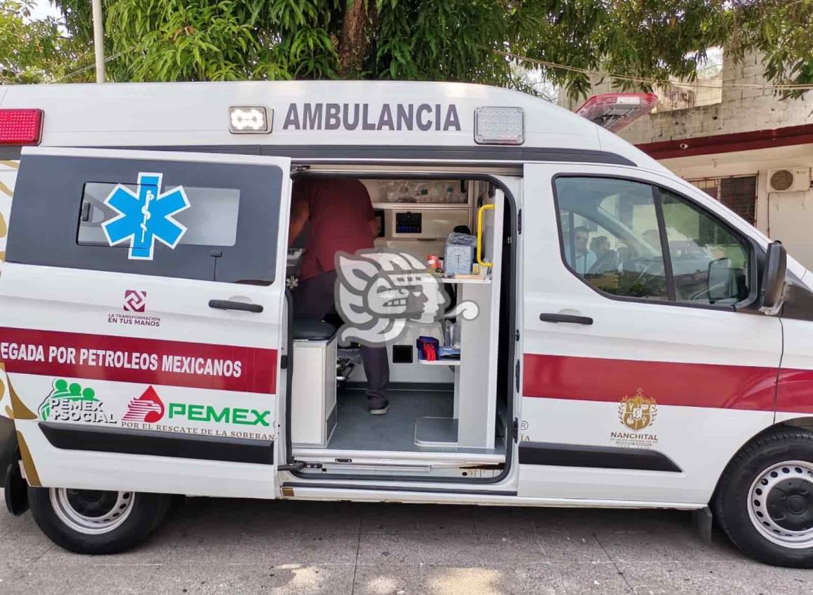 Donó PEMEX una ambulancia pre hospitalaria al municipio de Nanchital